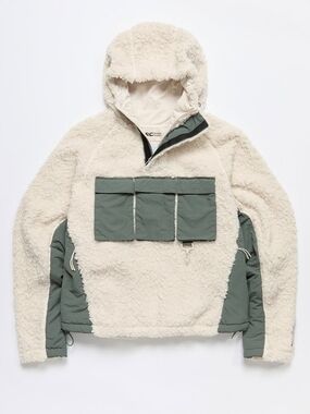 RC Outdoor Supply Sherpa Jacket - Cream with Dark Gray Trim